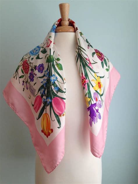 pink gucci scarf|Gucci flora scarf princess grace.